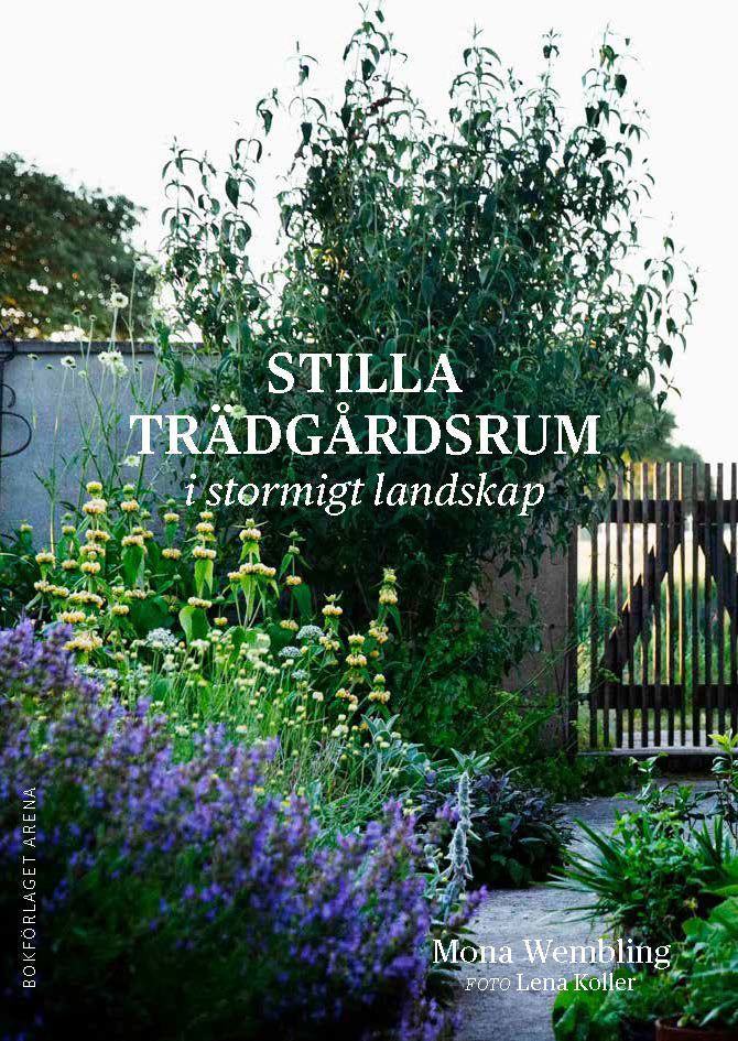 Stilla trädgårdsrum i stormigt landskap